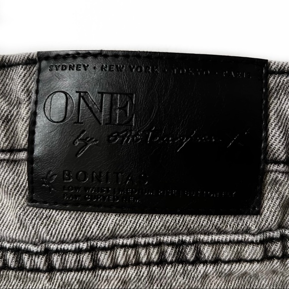 ONE X ONE TEASPOON Free People Button Fly Gray Star Distressed Raw Hem S… - Picture 5 of 16